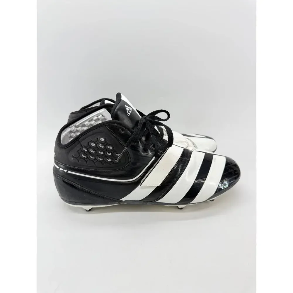 adidas Malice D Mid Football Cleats Men’s Size 16 Black White G20575